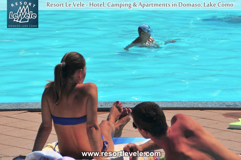 Doppelzimmer mit Balkon Hotel-Pool Domaso Comer See